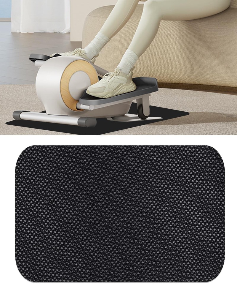 Non-Slip Double-Sided Elliptical Mat for Workouts & Fitness Equipment-image