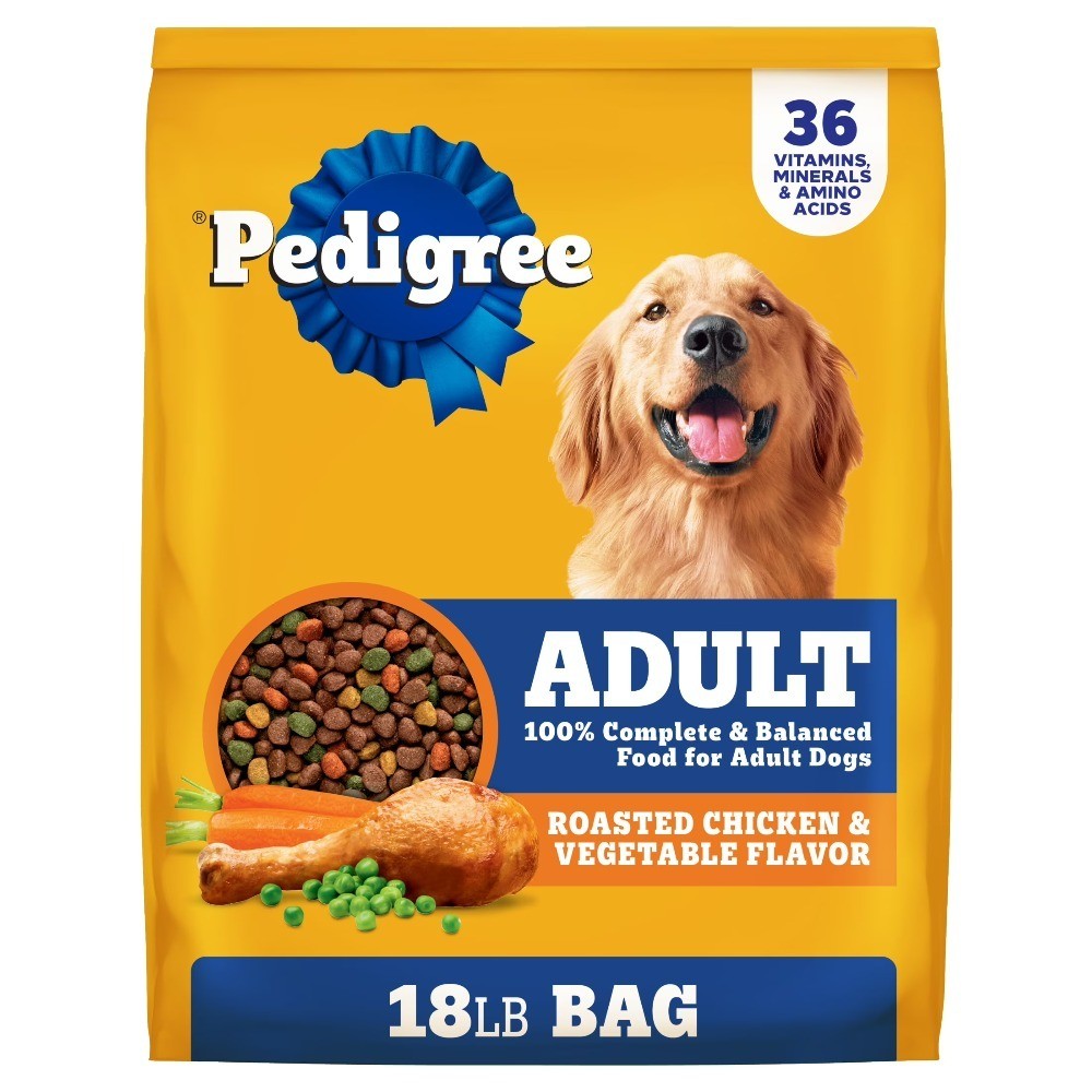 Adult Dry Dog Food with Roasted Chicken and Vegetables 18 lb Bag Complete