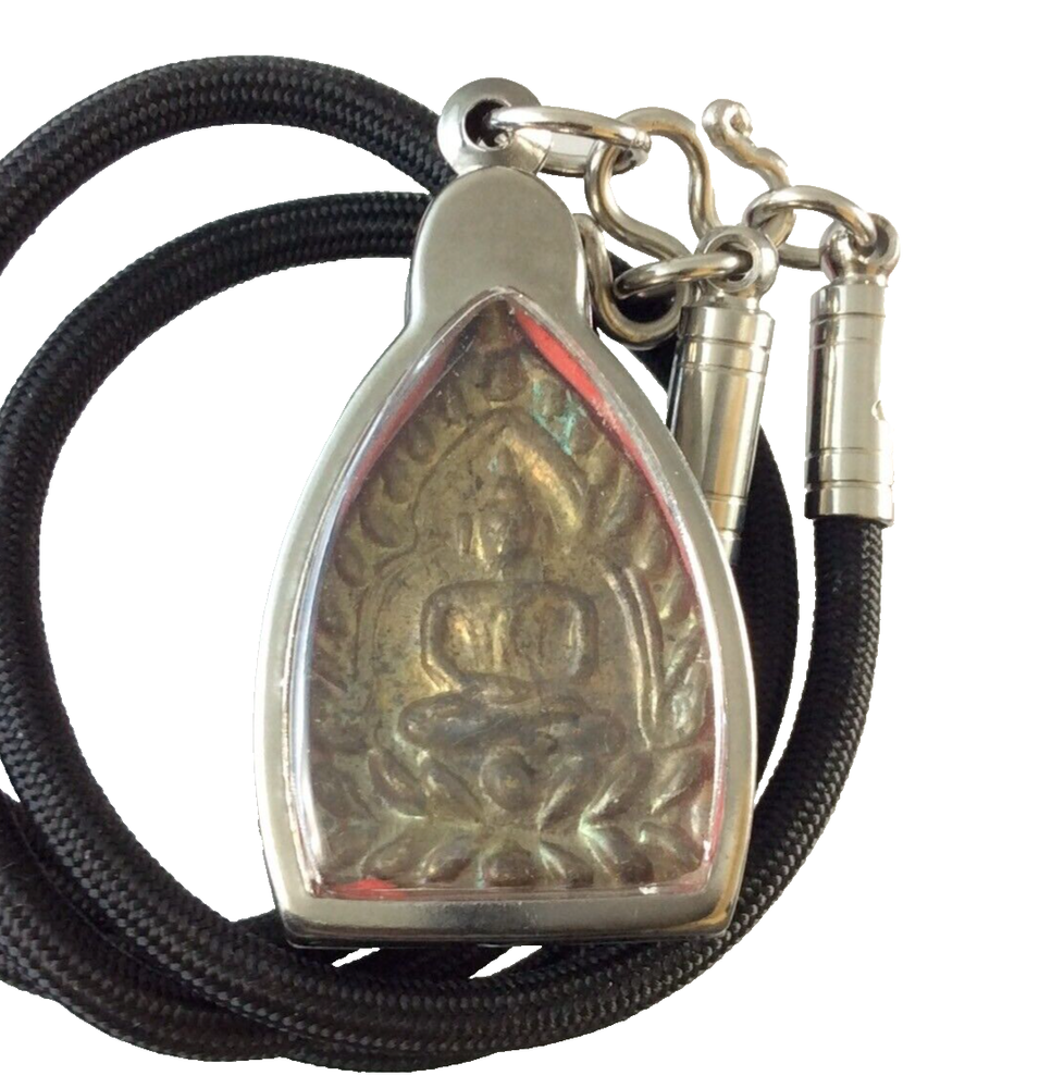 Jaosua LP Boon Coin Pendant Amulet Necklace Thai WEALTH LUCK RICH Success CHARM