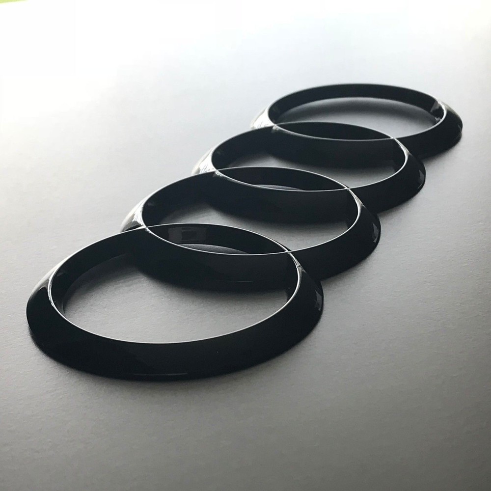 AUDI Rings Emblem Gloss Black Rear Trunk Badge Logo A1 A3 S3 A4 S4 A5 S5 A6 S6