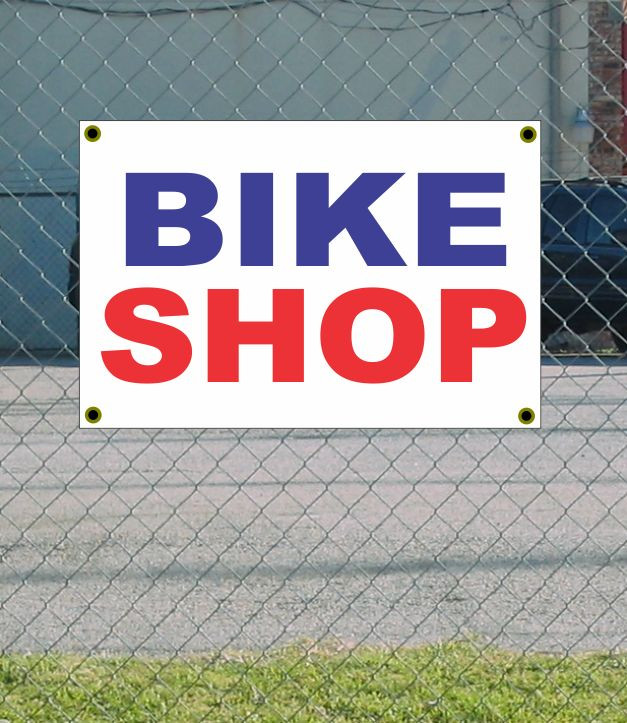 2x3 Bike Shop Red White Blue Banner Sign New Discount Size Price
