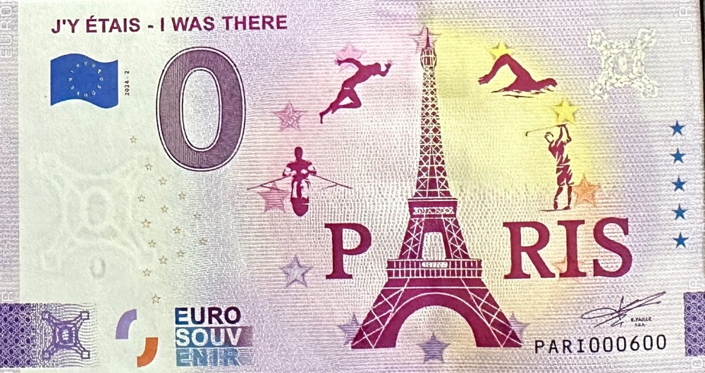 0 Euro Commemorative Ticket I Was There Olympics France 2024 No 600