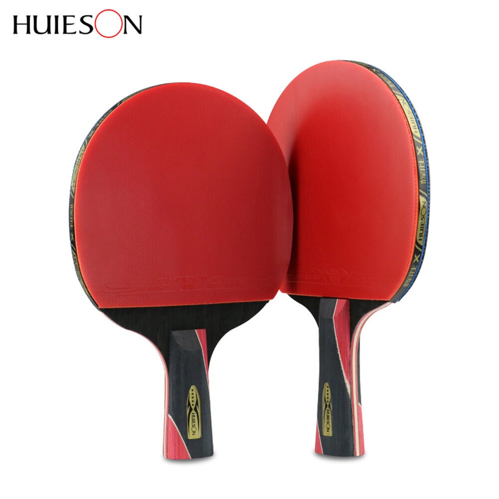 Huieson 5-Star Carbon Fiber Ping Pong Paddle with Double Pimples