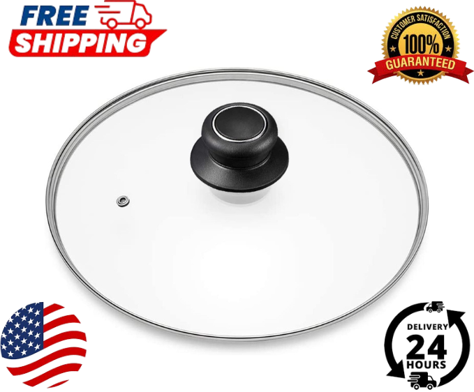 12 Inch Glass Lid for Frying Pan, Fry Pan, Skillet, Pan Lid, Fits Lodge 12 Inch