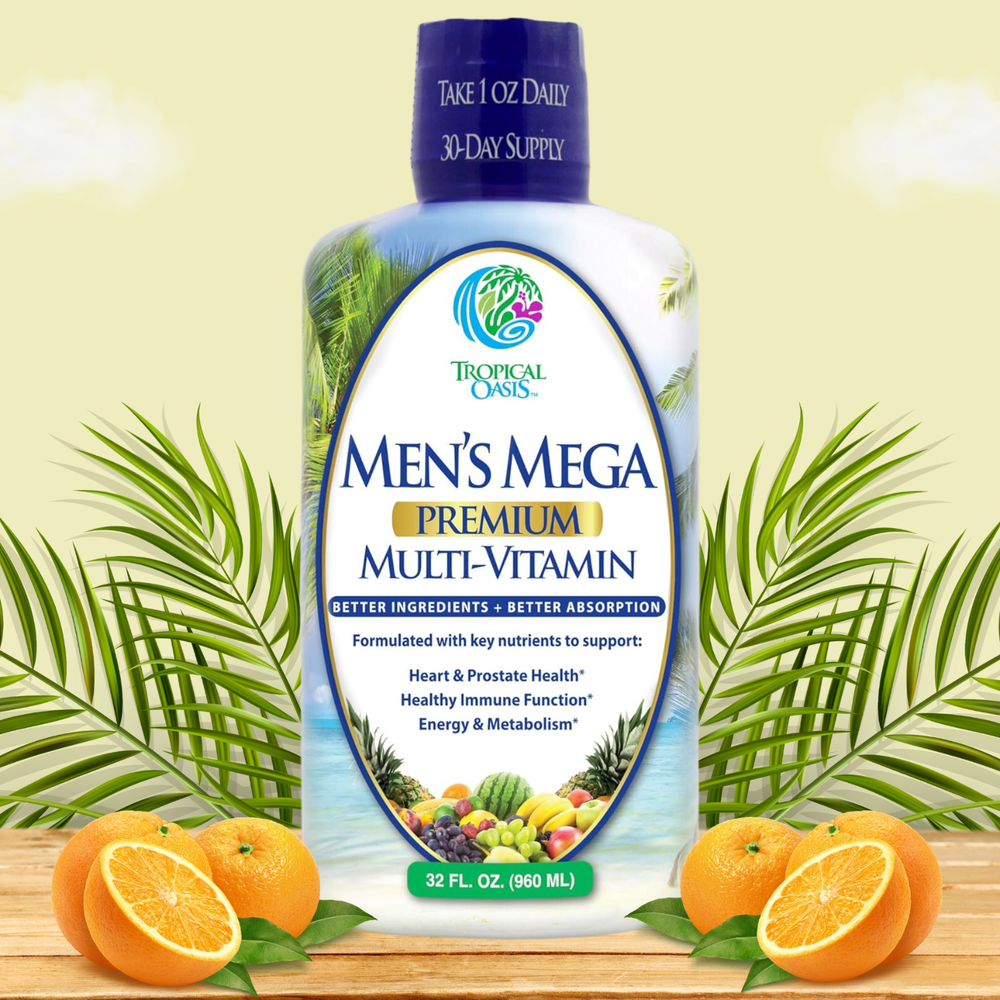 Tropical Oasis Men's Mega Premium Liquid Multivitamin 32 oz