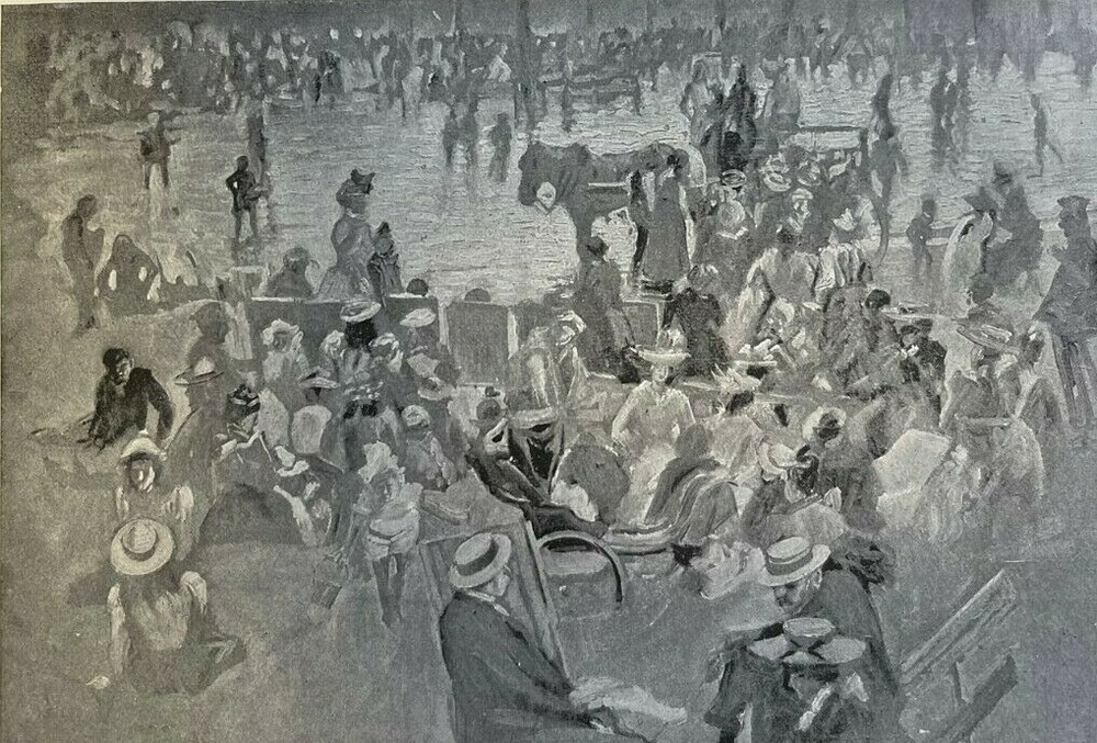 1897 London England Margate's Sands illustrated