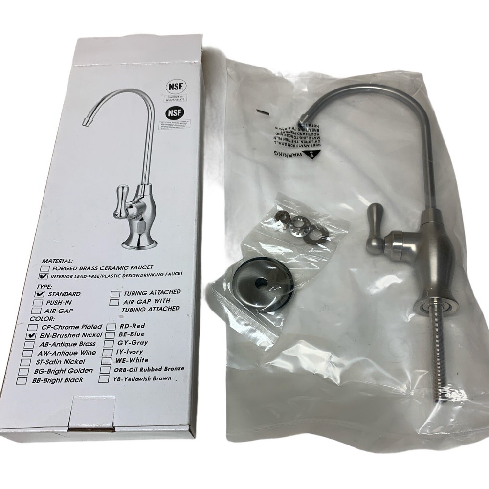 NFS Cetified rBrushed Nickel Kitchen High Arc Faucet Lead Free New in Box
