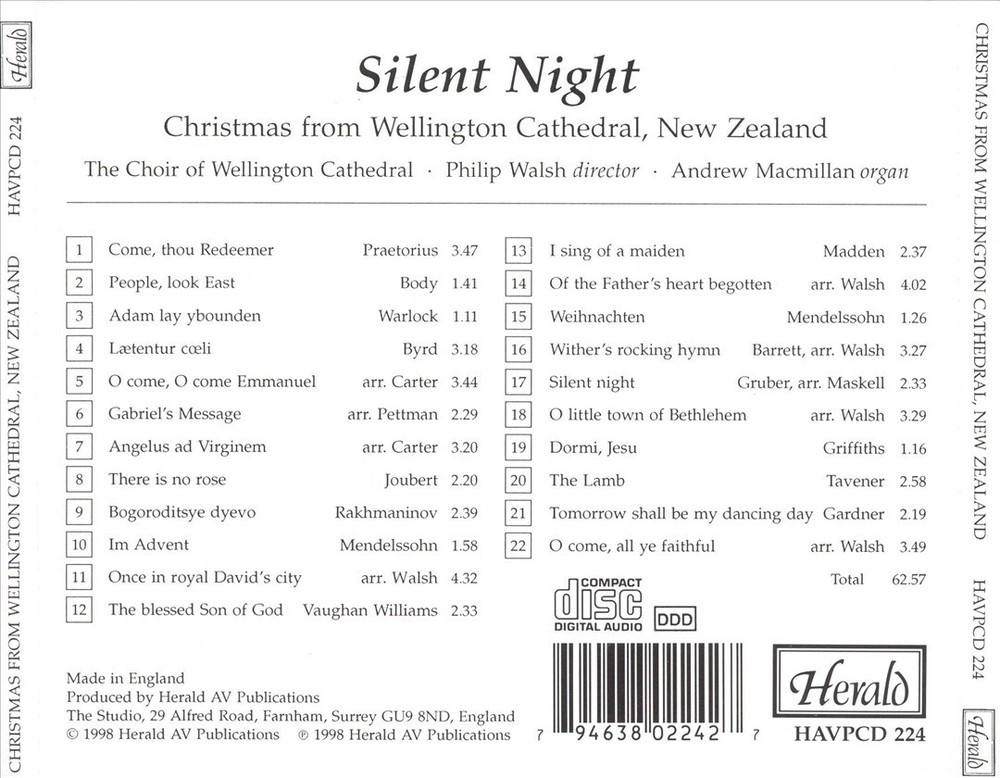 Wellington Cathedral Choir – Silent Night Christmas Carols