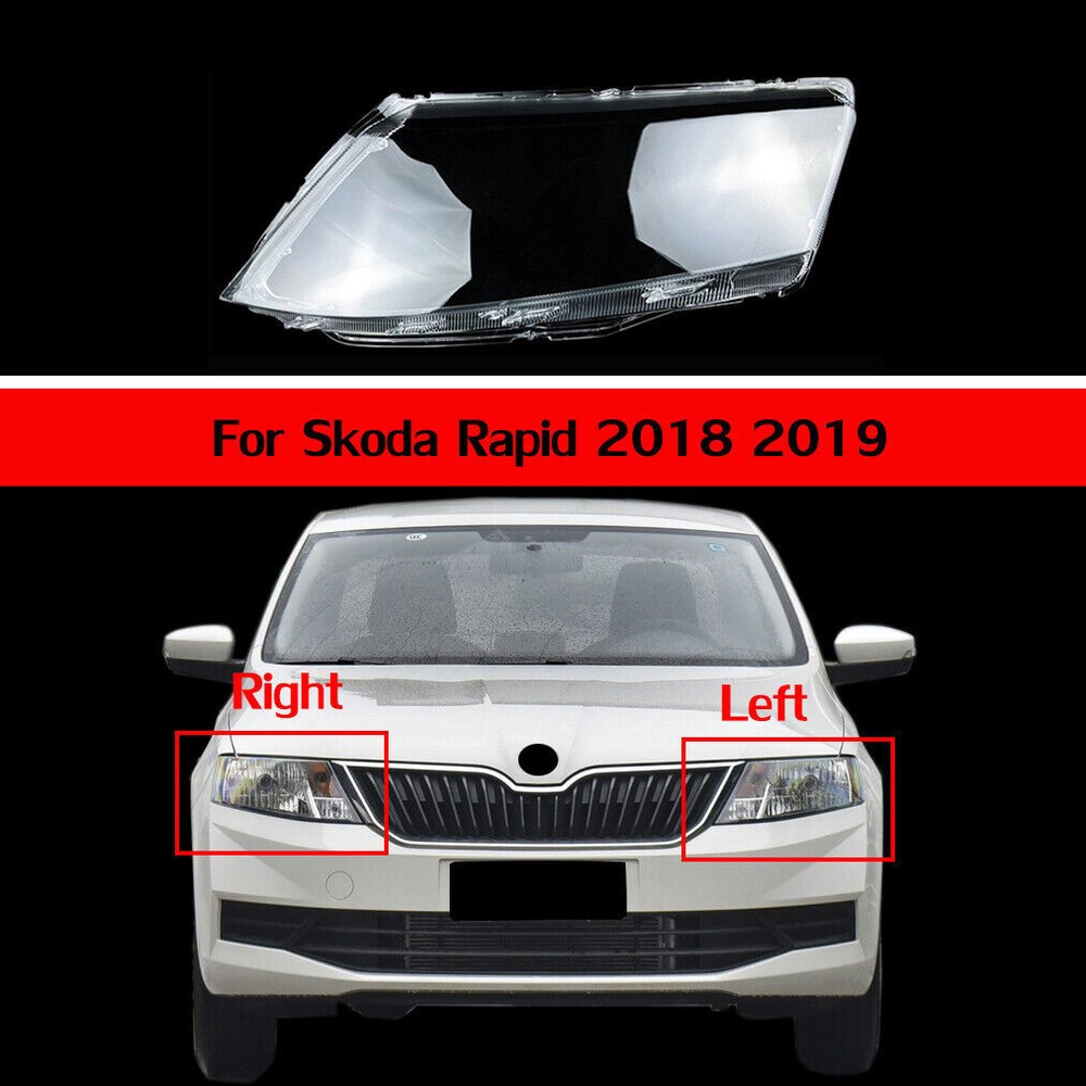 Car Lampshade Case Headlight Lens Cover Shell Left Fit For Skoda Rapid 2018-2019