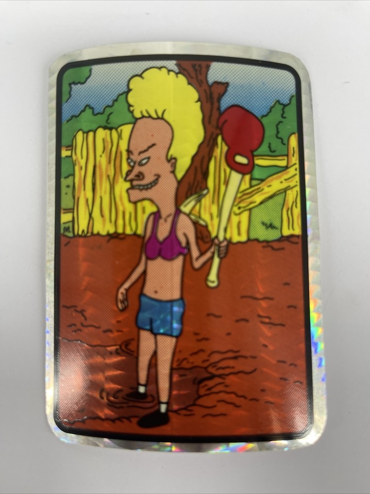 RARE Vintage Beavis and Butthead Prism Vending Machine Sticker NEW OLD STOCK