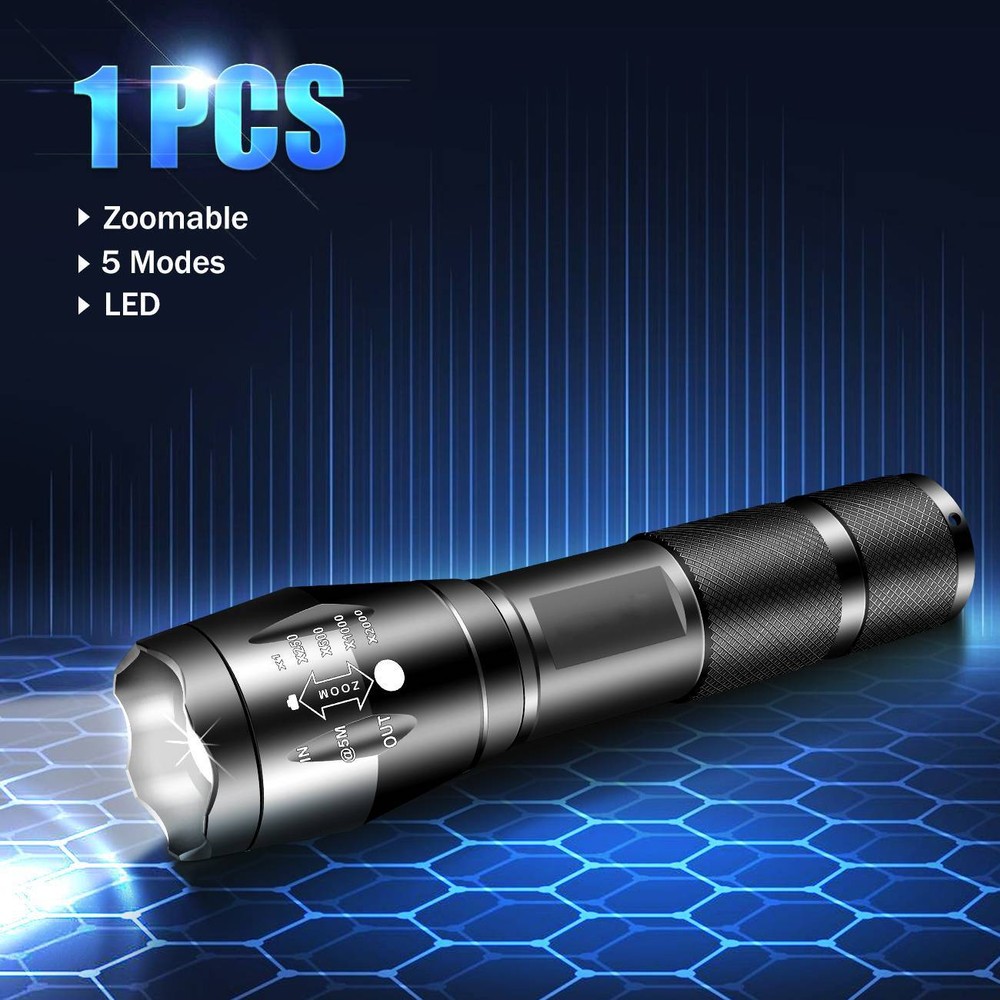Super Bright Small LED Torch LED Flashlight Mini Working Flashlights Zoom 2000LM