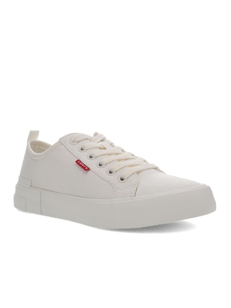 LEVI'S Womens White Becky Round Toe Platform Lace-Up Sneakers Shoes 9.5
