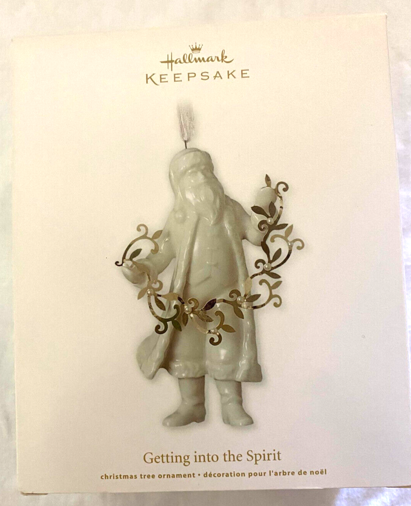 Hallmark Keepsake Ornament 2011 Getting Into The Spirit Porcelain Santa New