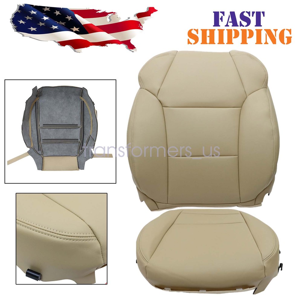 Fits 2007-2013 Acura MDX Driver Bottom & Top Leather Replacement Seat Cover Tan