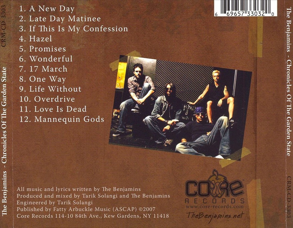 The Benjamins Chronicles of the Garden State New CD Album