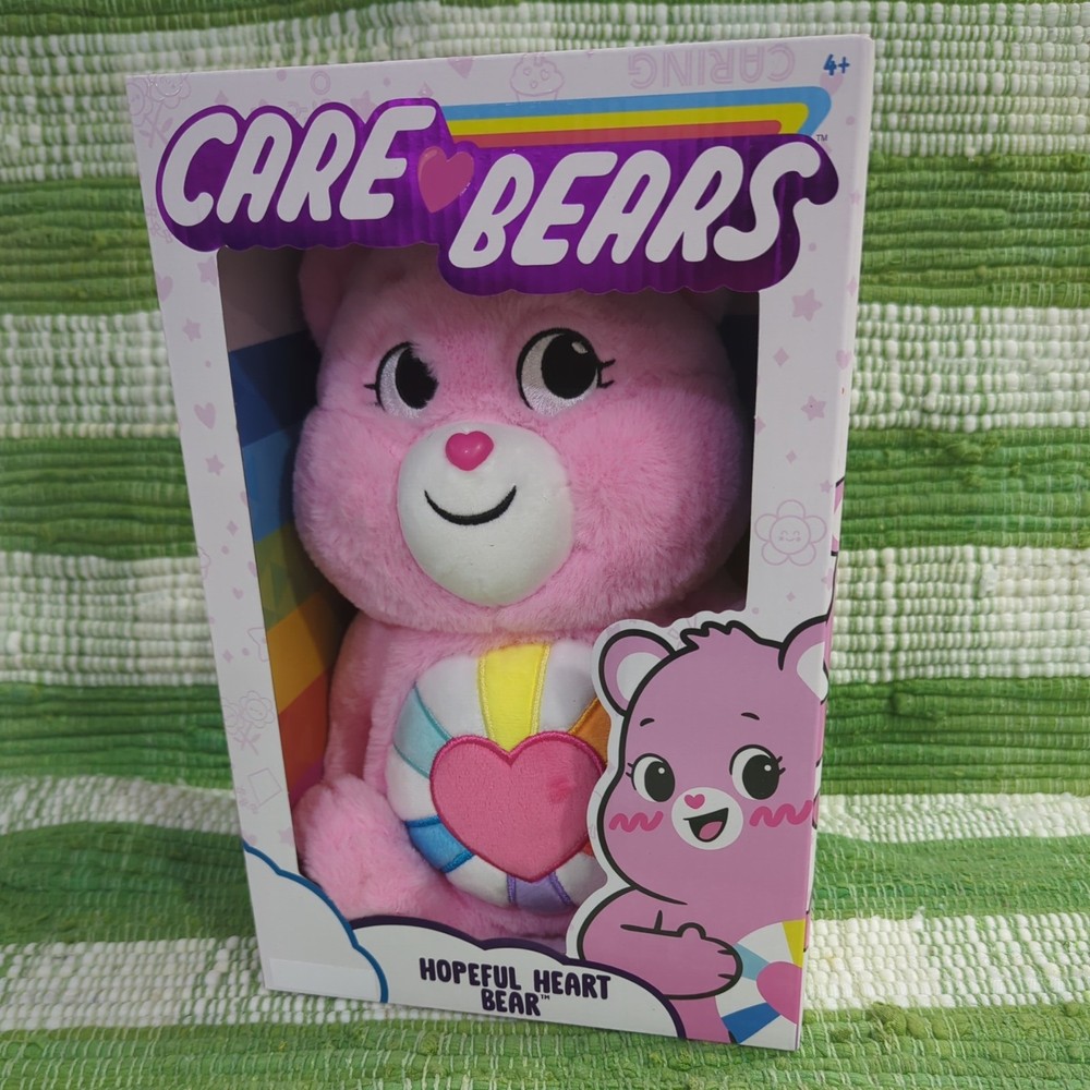 Care Bears Hopeful Heart Bear 14 Inch Pink Plush Stuffed Animal Toy 2021 Edition