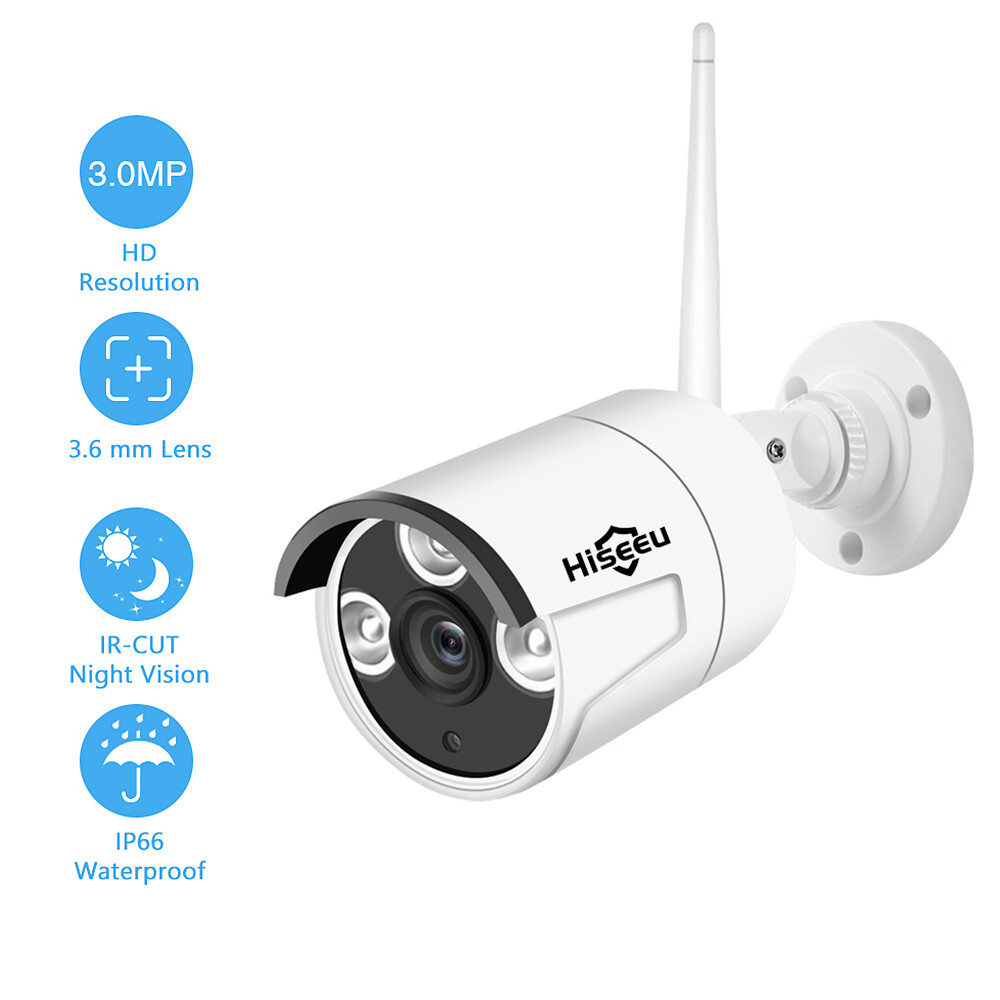 Hiseeu 3MP Waterproof Outdoor Security IP Camera for Reliable Surveillance B2W5