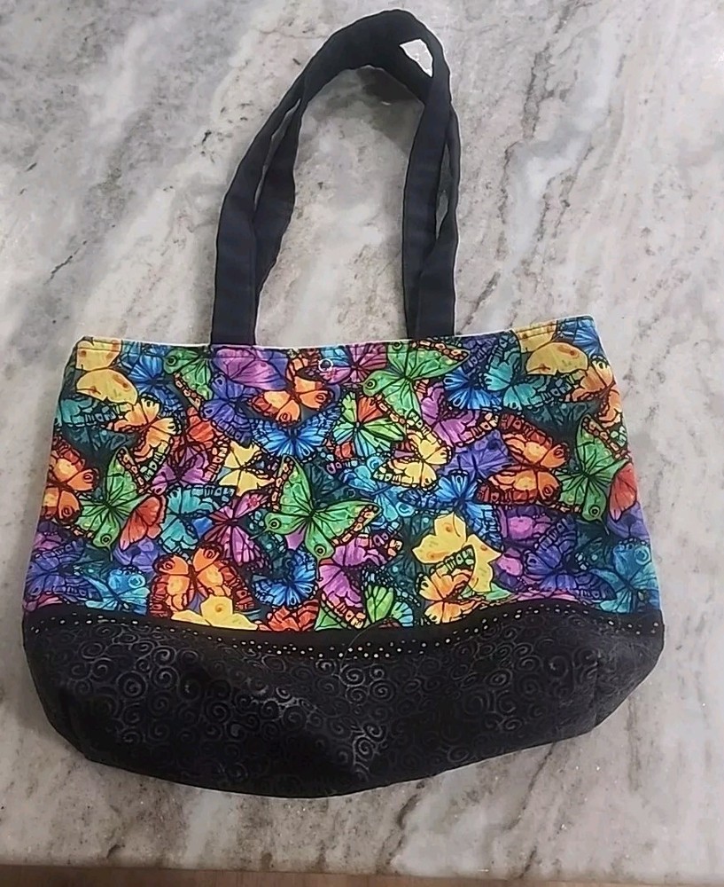 Butterfly Tote Shopper Satchel Luggage Waterproof Top Zipper