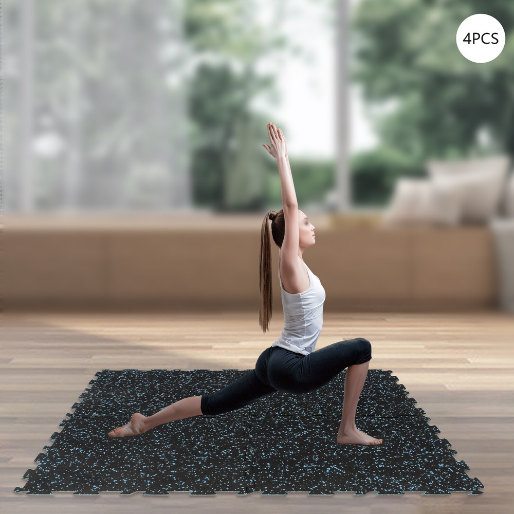 Clearance SALE 4 PCS Gym Floor Mat Interlocking Exercise Fitness Puzzle Yoga-image