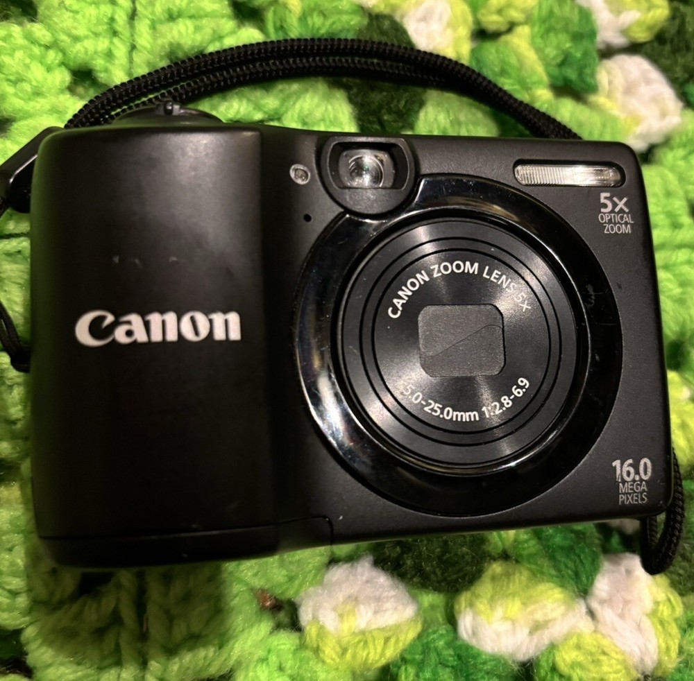 Canon PowerShot A1300 HD 16MP Digital Camera 5x Zoom Black