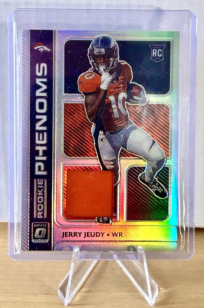 JERRY JEUDY 2020 Panini Donruss Optic ROOKIE PHENOMS #RP-7 SILVER PRIZM PATCH RC