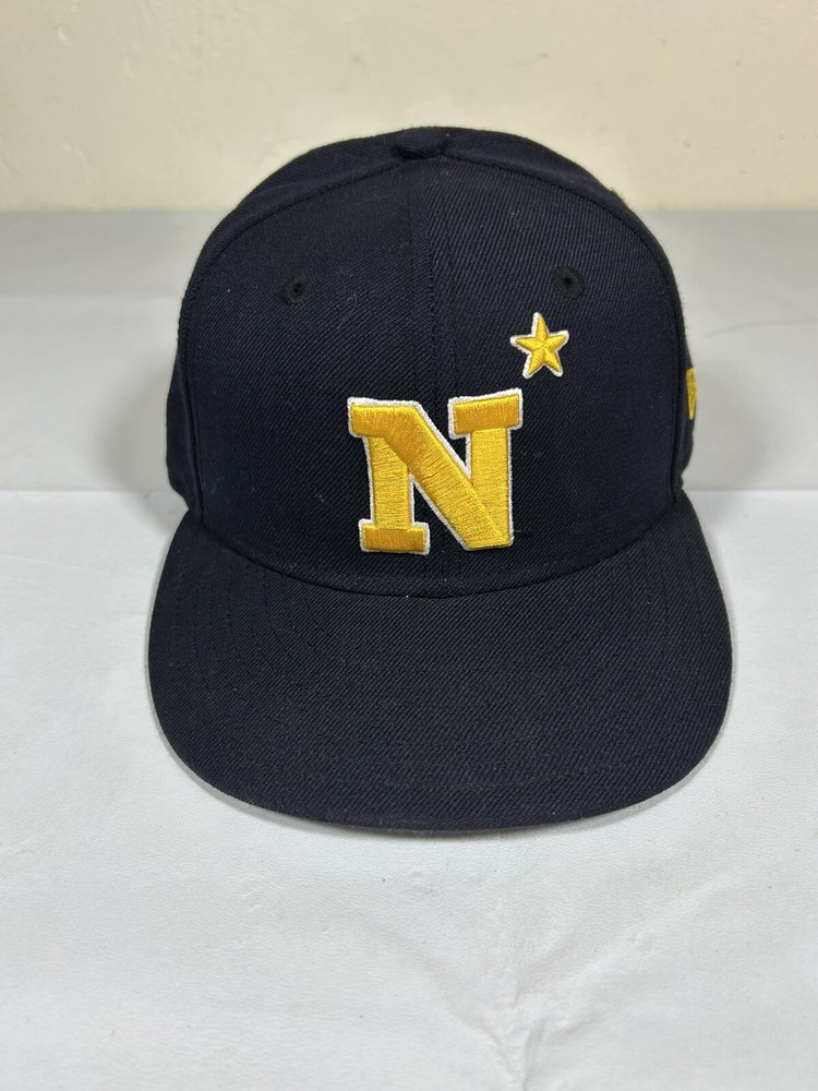 Men New Era Navy Midshipmen Low Profile 59FIFTY Fitted Cap Size 7 1/4