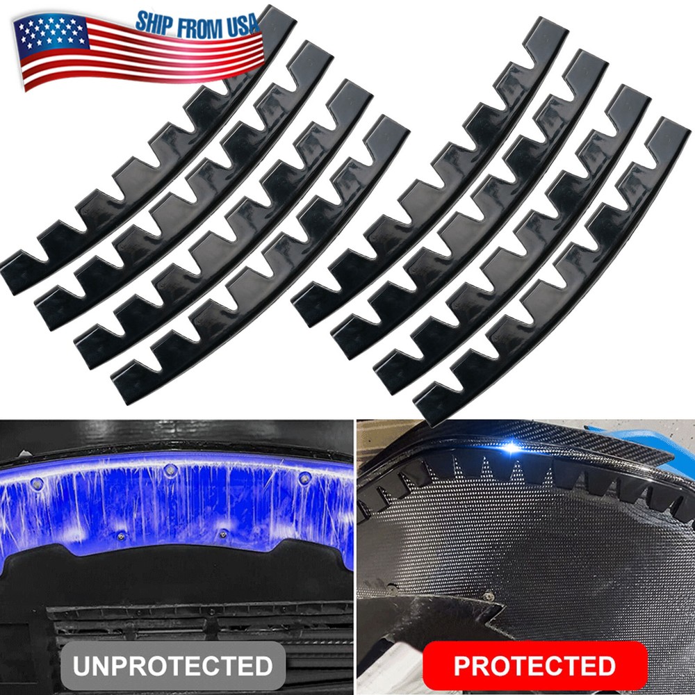 x8  Universal Car Bumper Guard Anti-Scratch Kit Scrape Protector Skid Plate DIY/