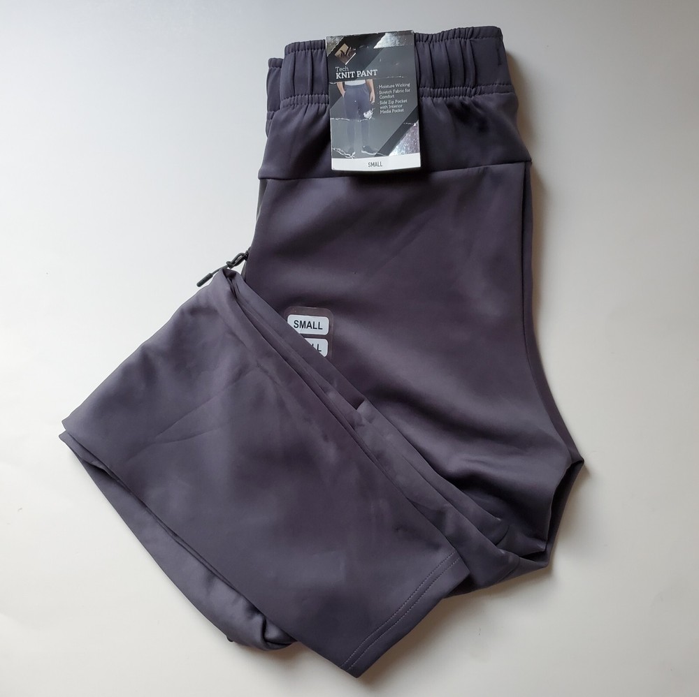 Members Mark Mens Tech Knit Sweatpants with Elastic Waist & Side Pockets - Size Small-image