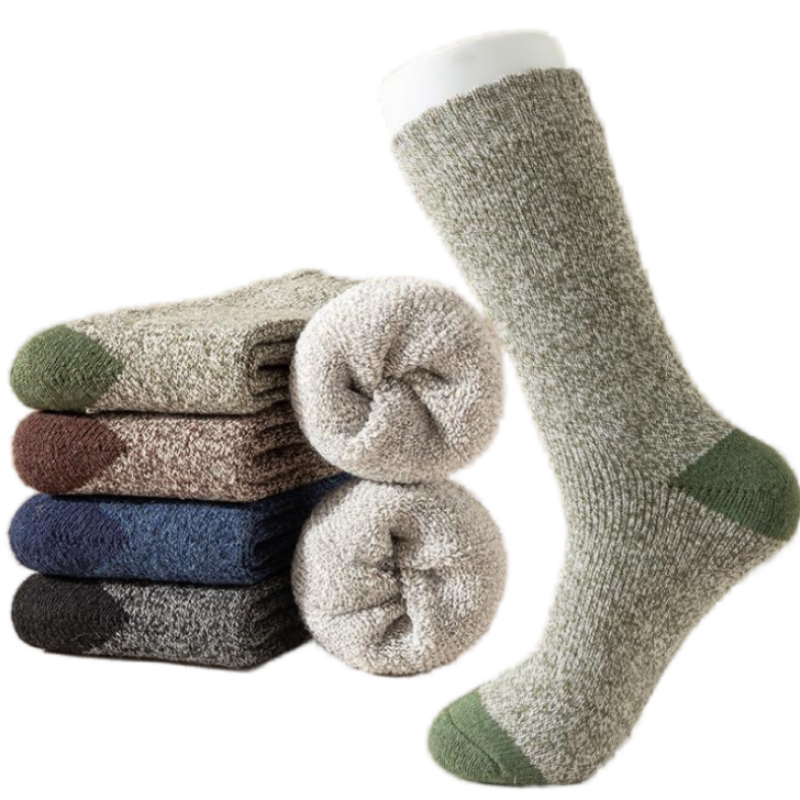 5 Pairs Mens Wool Socks Insulated Cold Weather Winter Thermal Heavy Duty Boot