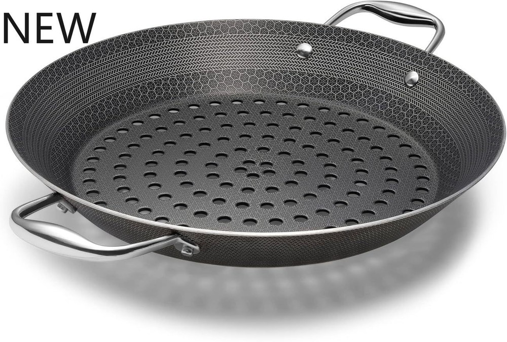 HexClad Hybrid Nonstick BBQ Grill Pan,Dishwasher-Friendly, BBQ and Oven-Safe,NEW