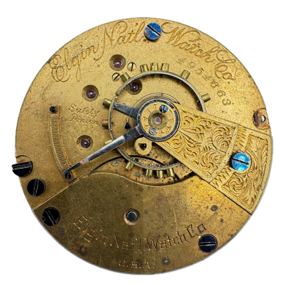 Antique 1893 Elgin 11 Jewel 18s Mechanical Pocket Watch Movement 74 USA