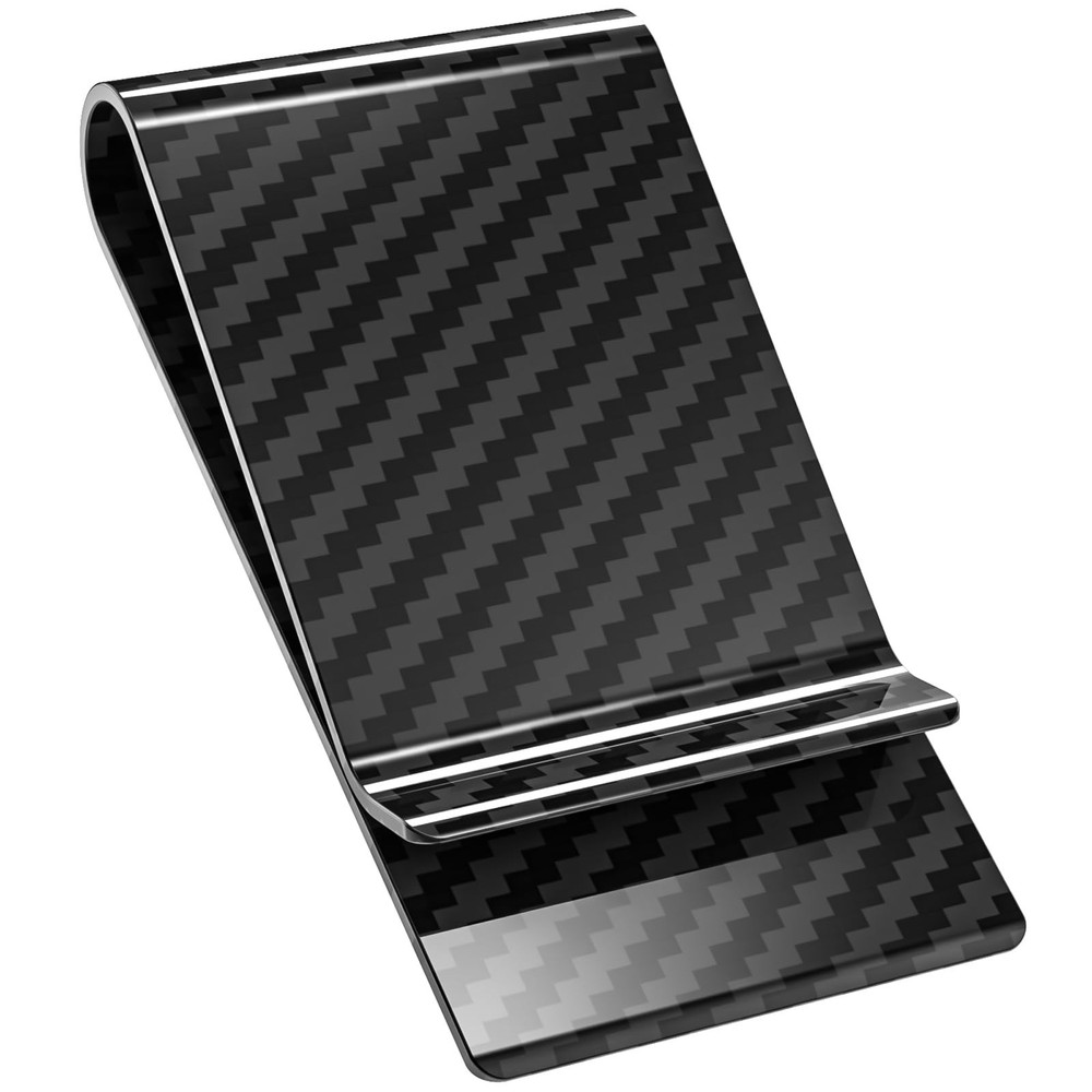 Slim Carbon Fiber Money Clip Front Pocket Minimalist Wallet for Men