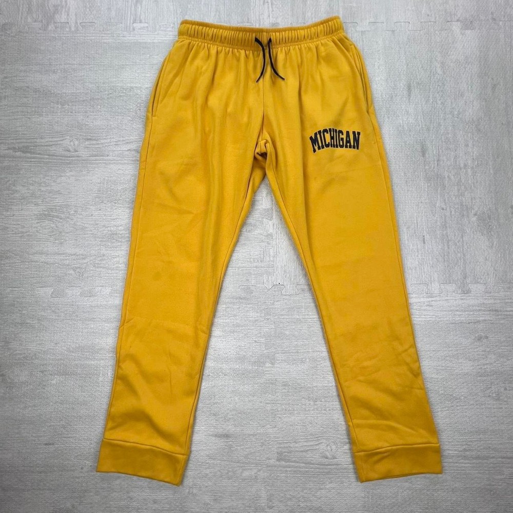Vintage 90s Michigan Wolverines Sweatpants Size: XL Yellow Blue NCAA College