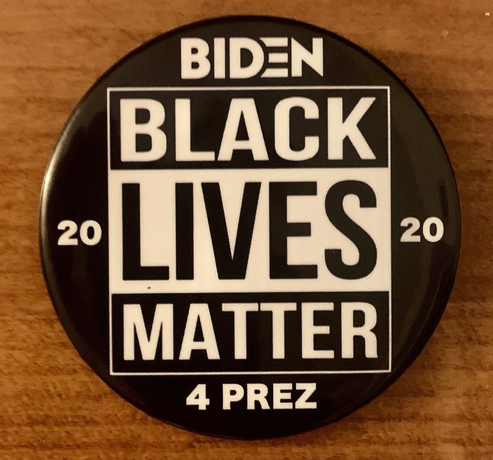 2020 Biden 4 Prez Black Lives Matter 3 In Harris Political Campaign Button Pin