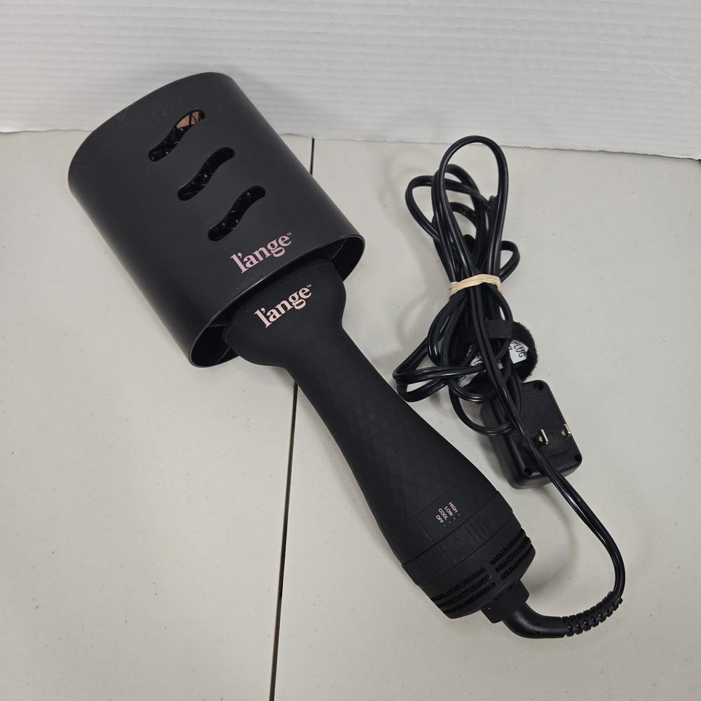 Lange 2-in-1 Volumizing Brush Hair Dryer AB313 Black 3in Tested Working With Cover