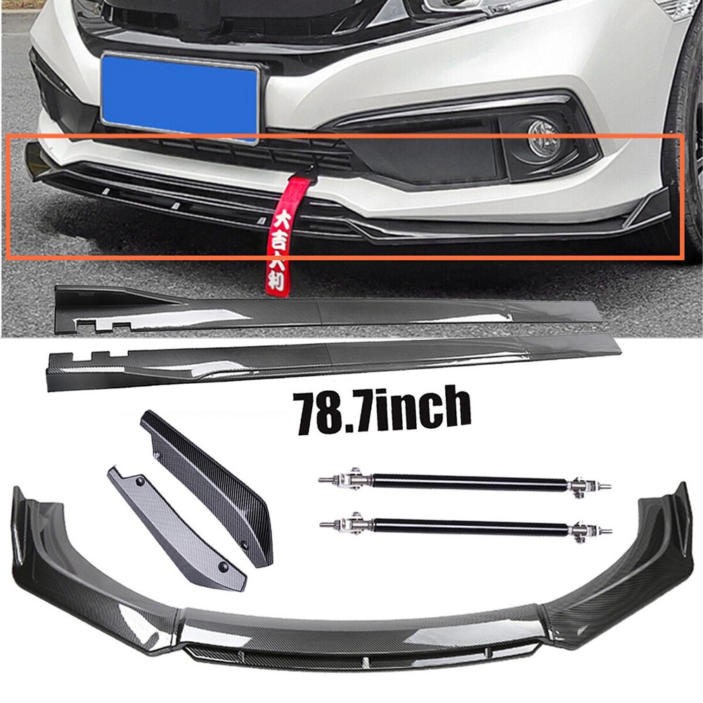 For Honda Civic SI Carbon Fiber Side Skirt Rear Front Bumper Lip Splitter