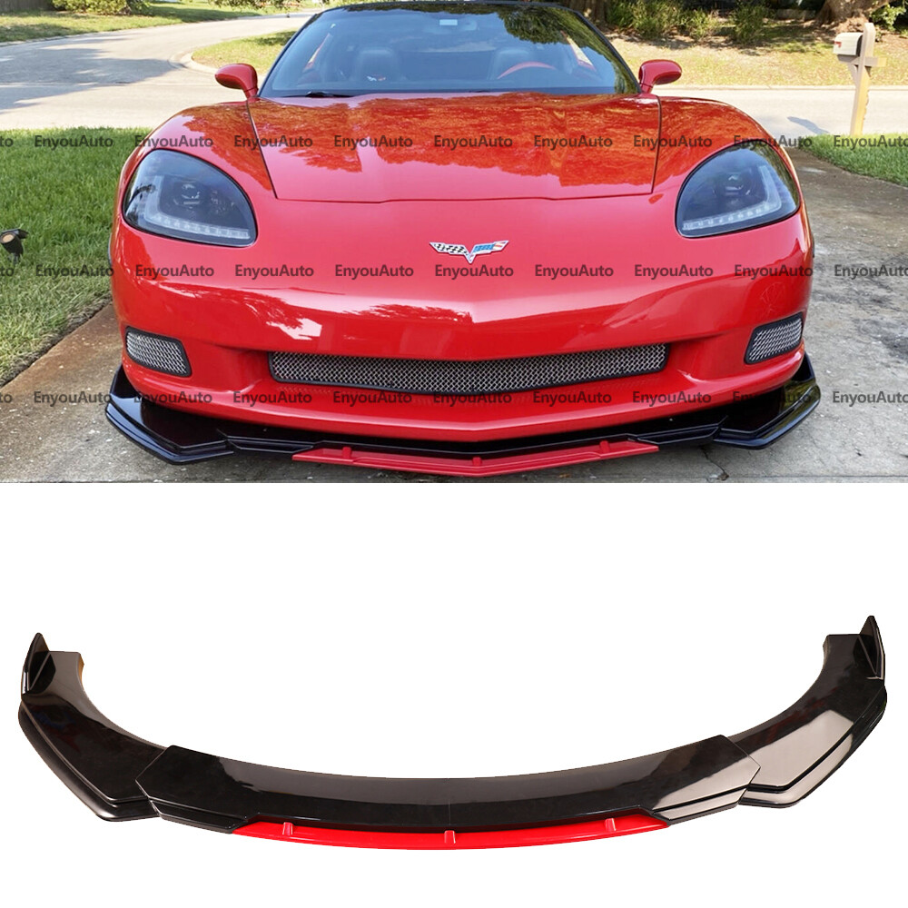 For Chevrolet Corvette UNIVERSAL Front Bumper Lip Spoiler Splitter Black Red