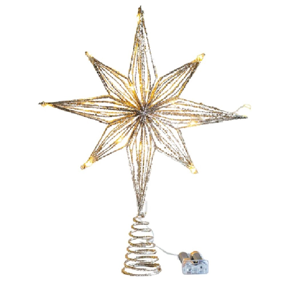 Christmas Tree Toppers Star LED Lamp Home Christmas Decorations for Tree7219