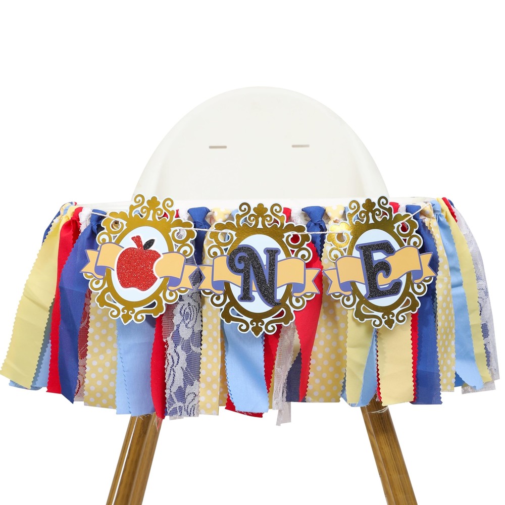 GIRLS FIRST BIRTHDAY HIGH CHAIR BANNER “ PRINCESS ONE BIRTHDAY HIGH CHAIR DECORA