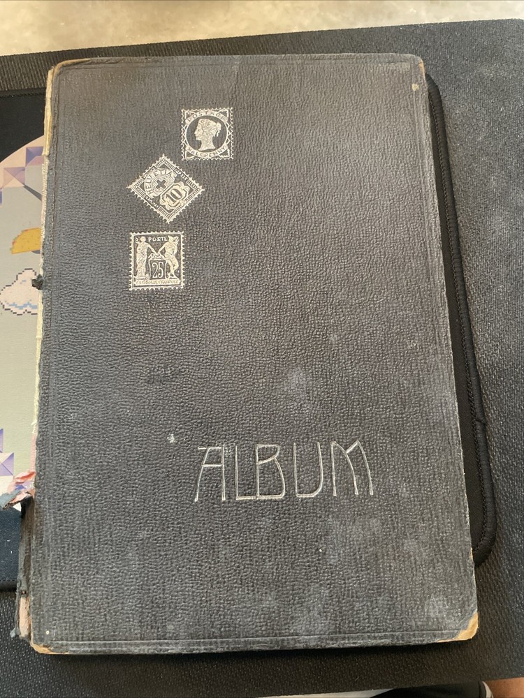 German International Postage Stamp Album 1921 With Stamps Vintage Antique World