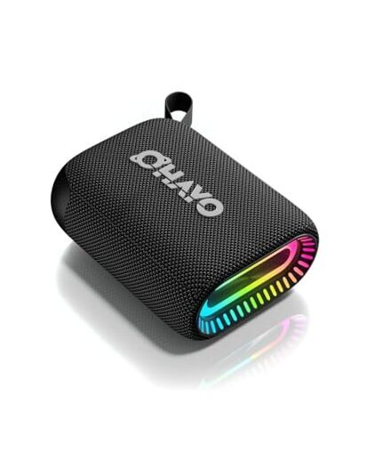 Bluetooth Speaker, Portable Wireless Speaker with RGB Lights, IPX7 Waterproof,