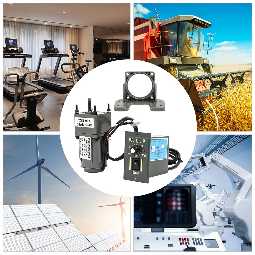 AC Gear Motor Electric Motor Variable Speed Controller 90:1 15 RPM 110V 6W