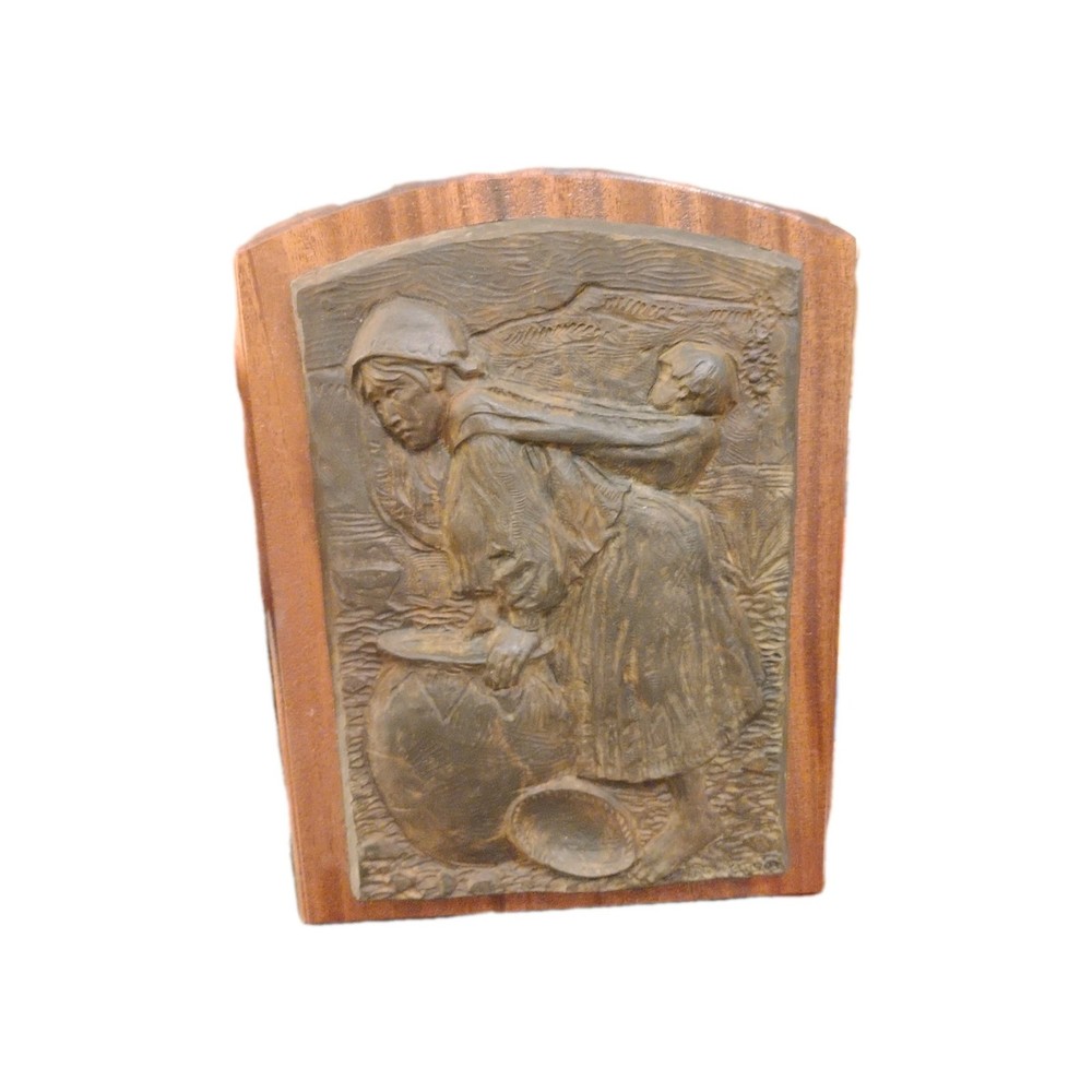 Russell Bowers 2003 Bronze Relief Wood Artwork