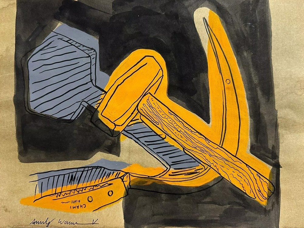 Andy Warhol  COA Art Drawing Painting Vintage Handmade Signed Original Paper