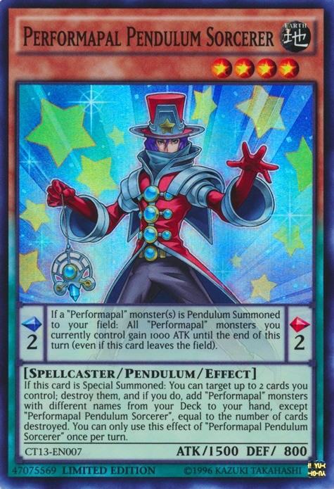 Performapal Pendulum Sorcerer Super Rare CT13-EN007 Limited Edition