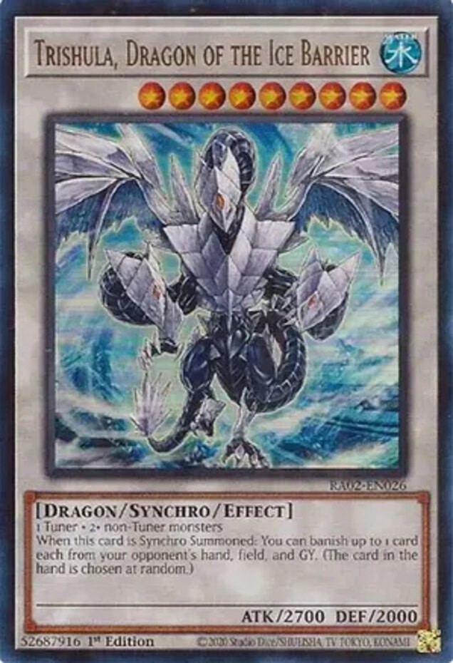 1x Trishula Dragon of the Ice Barrier Ultra Rare 1st Ed RA02-EN026