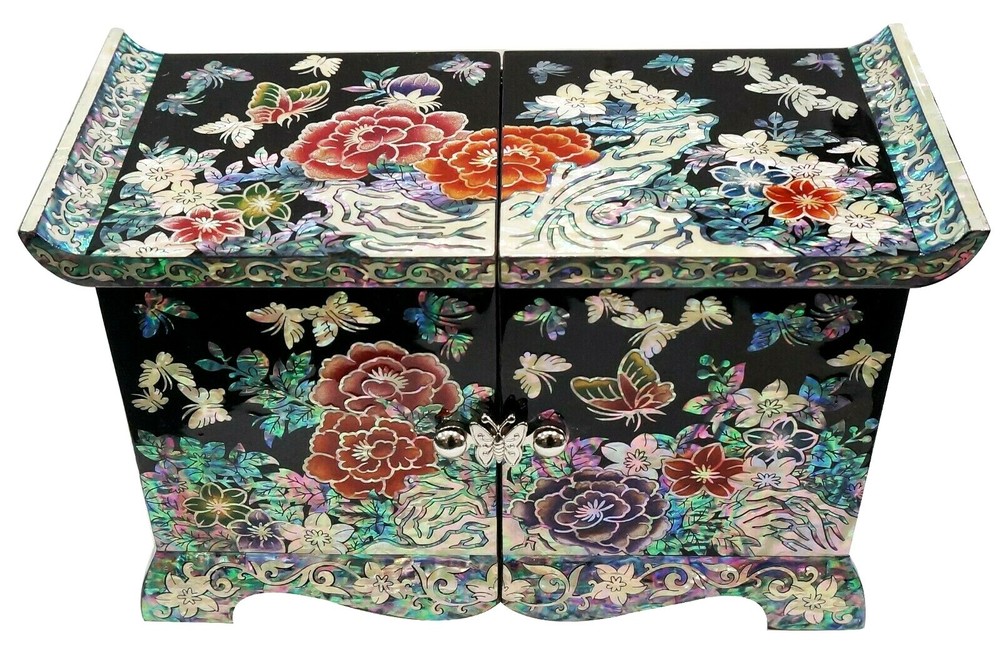 Mother of Pearl 4 Drawers Jewelry Box Necklace Bracelet Earrings Ring Box Case