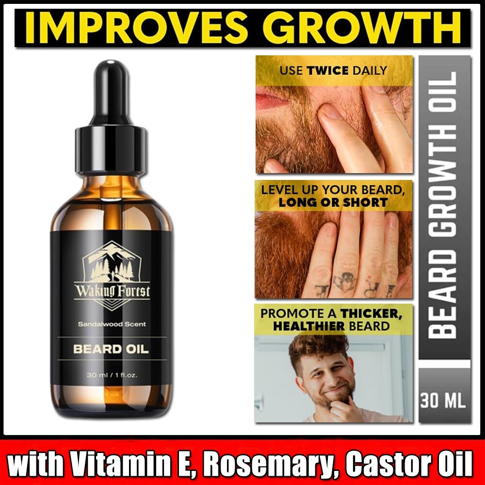 Beard Growth Oil Men Mustache Barber Taming Grooming Style 30 ml