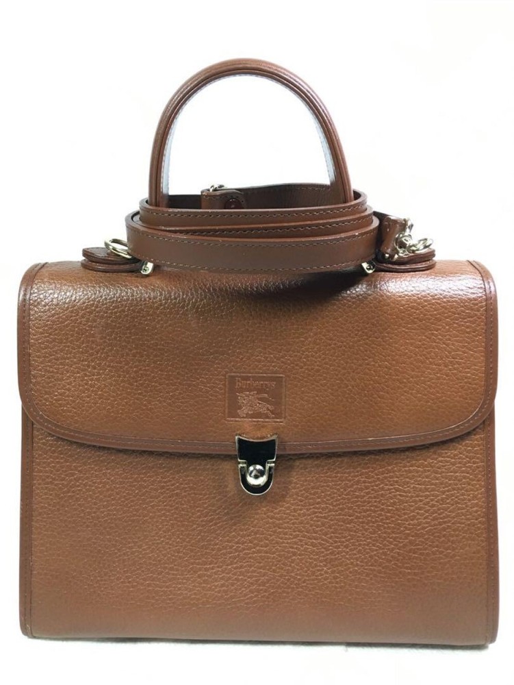 Burberry Shoulder Bag 2way Nova Check Leather Brown Authentic F1204243