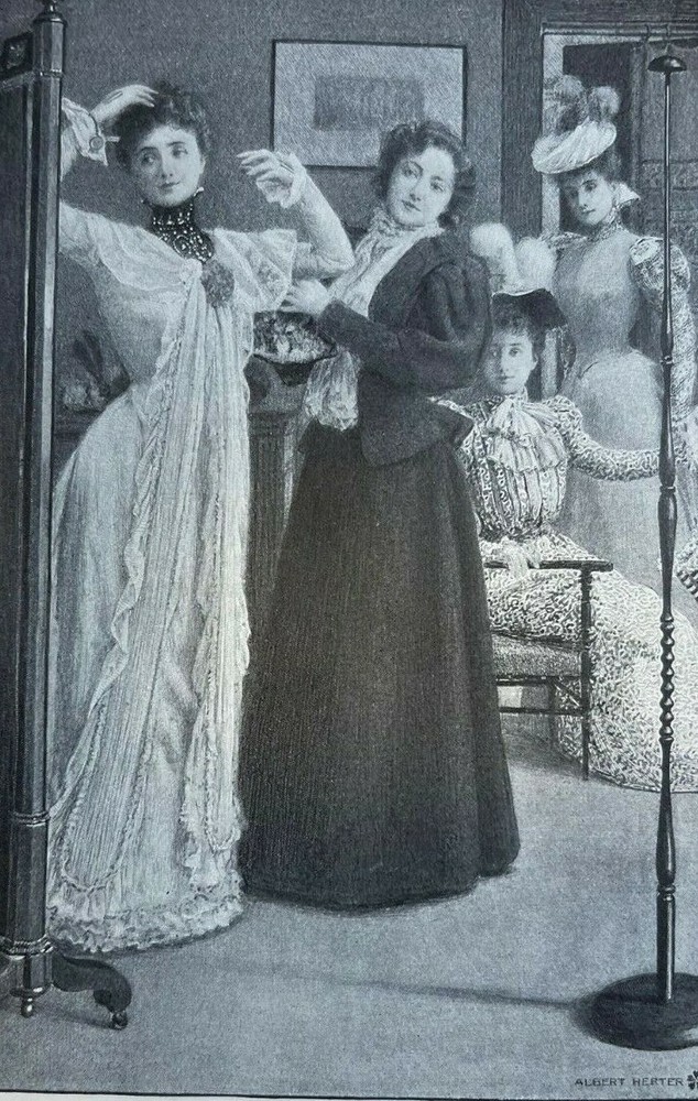 1898 Women's Paris Fashion Clothes illustrated